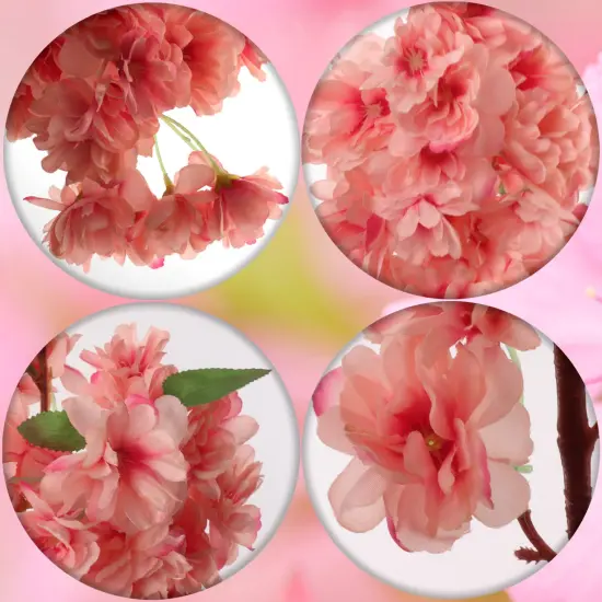 3-Pack Pink Cherry Blossom Stems - Silk Flowers for Elegant Floral Arrangements, Bouquets & Home Decor, Perfect for Weddings & Events, Floral Home by Artificial Flowers {2}