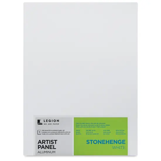 Legion Stonehenge White Drawing Aluminum Artist Panel - 12" x 16" {1}