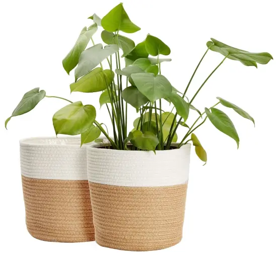2 Pack Decorative Jute Planter {2}