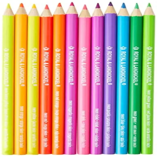 12 Count, BRUSH Neon Colored Pencils,12/Pkg {2}