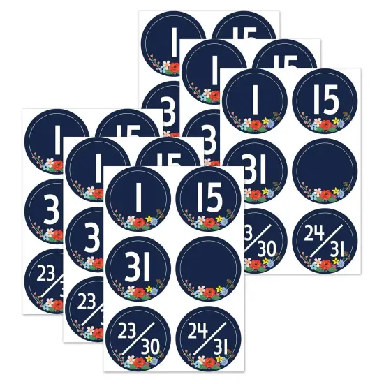 Wildflowers Calendar Days, 36 Per Pack, 6 Packs {1}