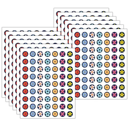 Wildflowers Mini Stickers, 378 Per Pack, 12 Packs {1}