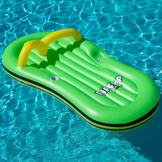 Swim Central 78" Inflatable Green Flip Flop Lounge Swimming Pool Float {3}