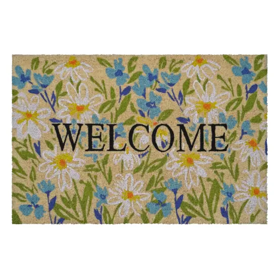 Field of Daisy Welcome Doormat {1}