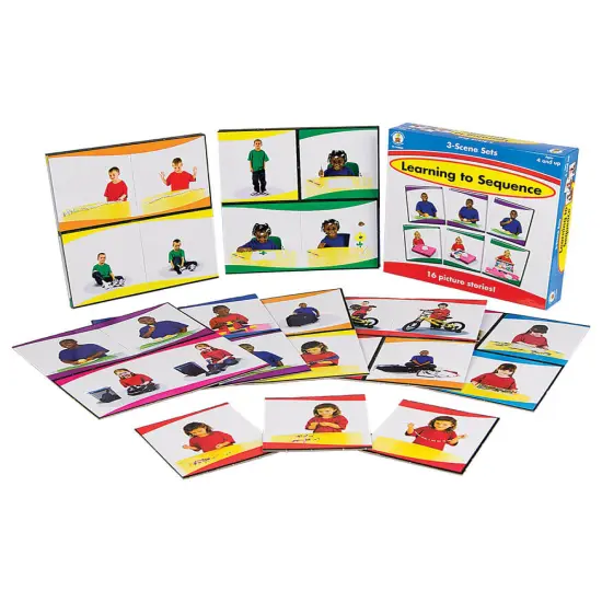 Carson Dellosa Learning to Sequence for Kids Puzzle, 3-Scene Sets With 16 Picture Board Stories, Pre-Reading Toddler Games and Preschool Learning Activities, Ages 4 and Up {2}