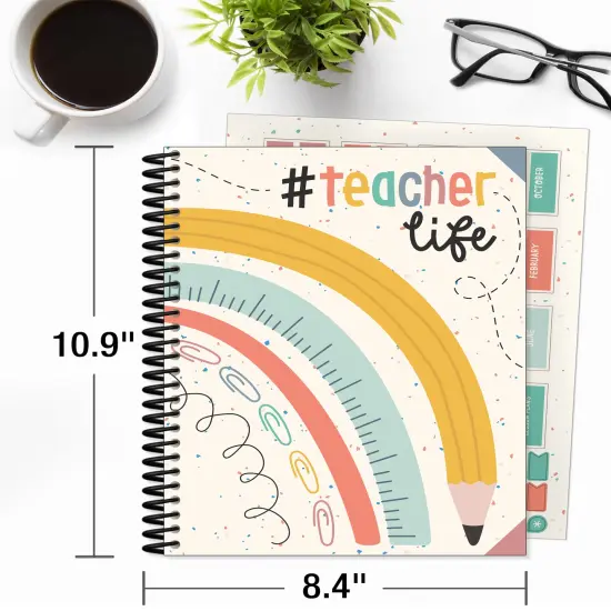 Carson Dellosa We Belong Teacher Planner 2025-2026, Undated 8" x 11" Lesson Plan Book With Stickers, Class Schedule, Weekly Calendar, Classroom Must Haves, Homeschool Essentials, Boho School Supplies {2}