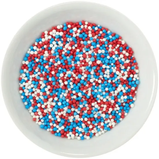 Red, White and Blue Nonpareils Sprinkles {3}