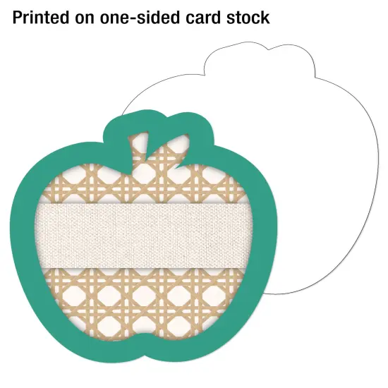 Carson Dellosa True to You 36PC Apple Cutouts, Wicker Farmhouse Accents for Bulletin Board and Locker Decorations, Name Labels for School, Classroom Decor and Teacher Supplies {4}