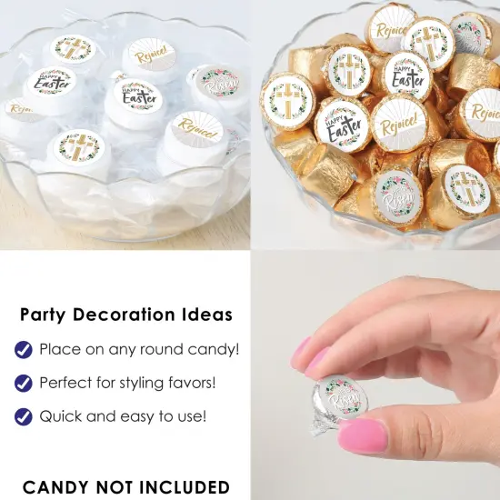 Big Dot of Happiness Religious Easter - Christian Holiday Party Small Round Candy Stickers - Party Favor Labels - 324 Count {6}
