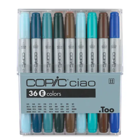 Copic Ciao Double Ended Marker Set - Set E, Set of 36 {1}