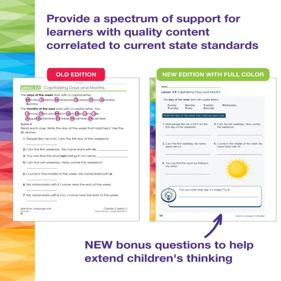 Spectrum Language Arts 1st Grade Workbooks, ELA Activity Book for Kids Ages 6-7, Parts of Speech, Sentence Structure, English Grammar, Vocabulary, Spelling and More, Classroom or Homeschool Curriculum {3}