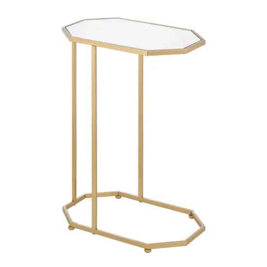 mDesign Marble Accent Side/End Table Desk and Tray Furniture Unit {4}