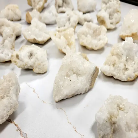 Moroccan Crystal Druzy Cluster Opened Half Geode {7}