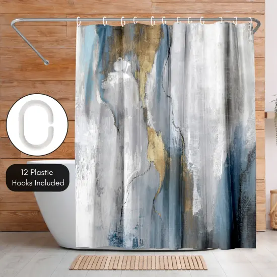 Americanflat 71" x 74" Shower Curtain, Revolving Motion Ii by PI Creative Art {5}