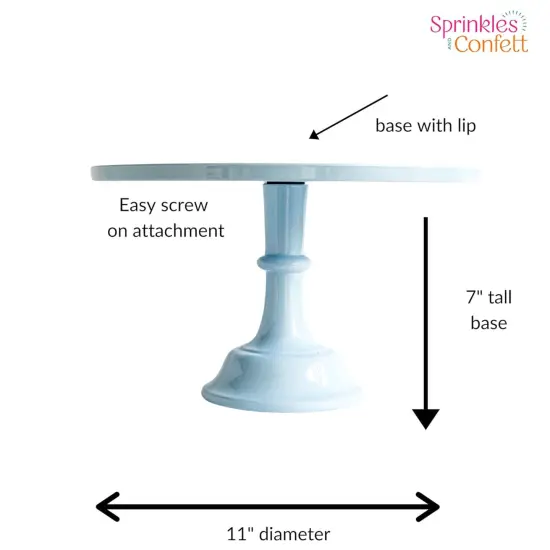 Light Blue Melamine Pedestal Cake Stand | NEW {2}