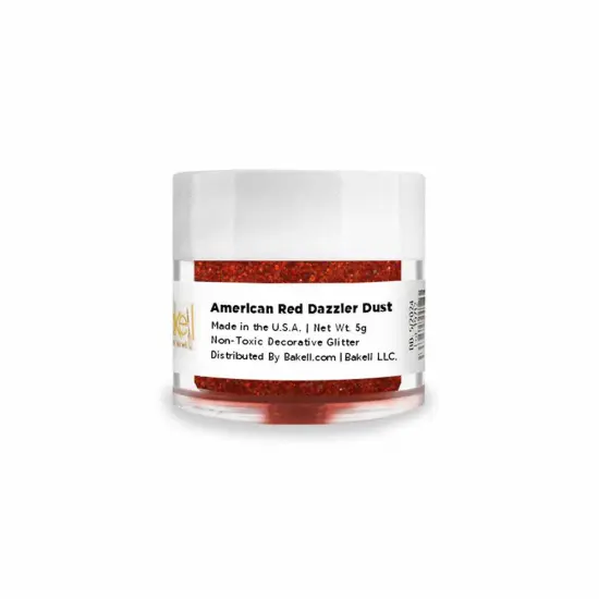 Bakell - American Red Dazzler Dust (5g, 1x Jar) Non-Toxic Decorating Glitter for Arts and Crafts {3}