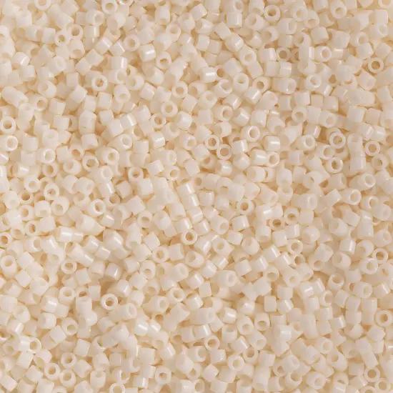 Miyuki Delica 50g Opaque Glass Beads, 11/0 White Bisque DB1490 {1}