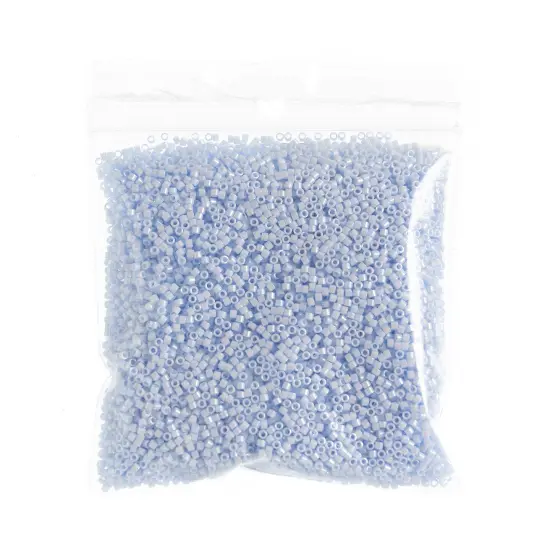 Miyuki Delica 50g Opaque Glass Beads, 11/0 Light Blue AB DB1507 {2}