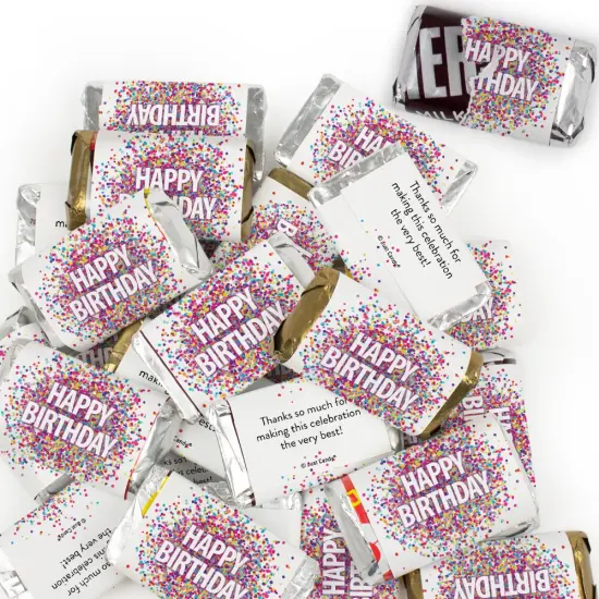 Confetti Birthday Birthday Candy Party Favors Hershey's Miniatures Chocolate {1}