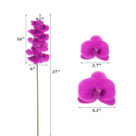 Real Touch Phalaenopsis Orchid Stem - Purple-2 PCS {2}