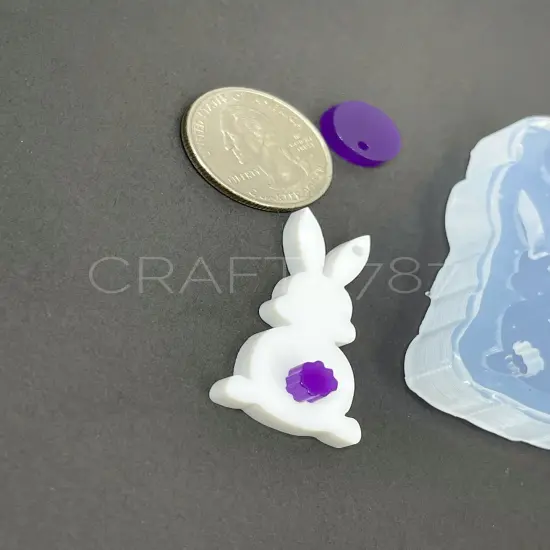 Bunny Dangle Earring Silicone Mold Layer (D5) {5}