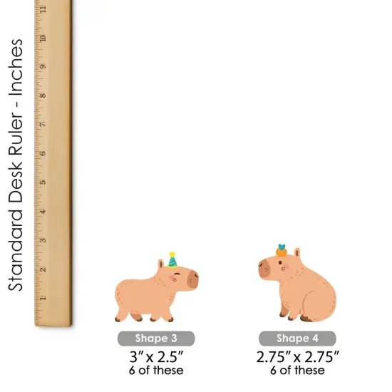 Big Dot of Happiness Capy Birthday - DIY Shaped Capybara Party Cut-Outs - 24 Count {7}