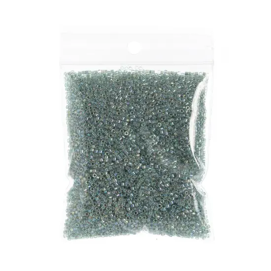 Miyuki Delica 50g Lined-Dyed Glass Beads, 11/0 Seagreen AB (DB0084) {2}