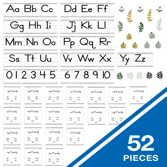Carson Dellosa 52-Piece Farmhouse Manuscript Alphabet and Number Line Bulletin Board Set, Alphabet and Number Line, Phonics Posters, and Modern Farmhouse Classroom Cutouts, Farmhouse Classroom Decor {2}