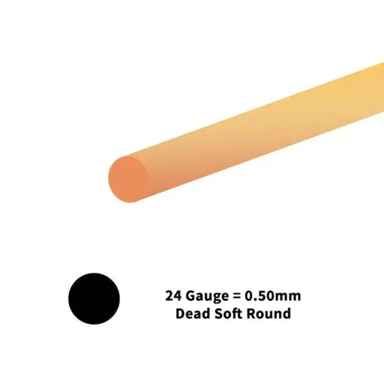 JewelrySupply Round Wire 24 Gauge Dead Soft Rose Gold Filled (Sold by The Foot) {2}