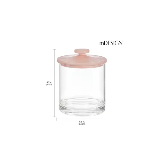 mDesign Round Acrylic Apothecary Canister Jars - 2 Pack {3}