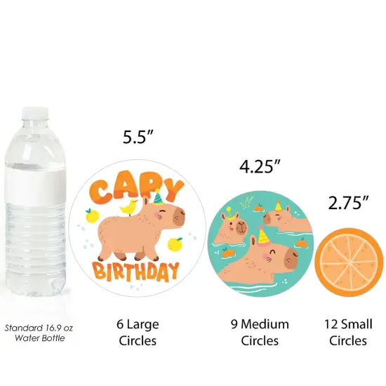 Big Dot of Happiness Capy Birthday - Capybara Party Giant Circle Confetti - Party Decorations - Large Confetti 27 Count {4}
