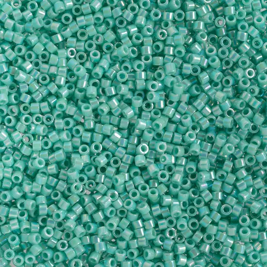 Miyuki Delica 50g Opaque Glass Beads, 11/0 Seagreen AB (DB1576) {1}