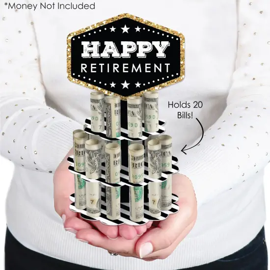Big Dot of Happiness Happy Retirement - DIY Retirement Party Money Holder Gift - Cash Cake {3}