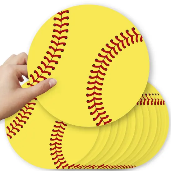 Big Dot of Happiness Grand Slam - Fastpitch Softball - Decorations DIY Baby Shower or Birthday Large Party Essentials - Set of 20 {1}
