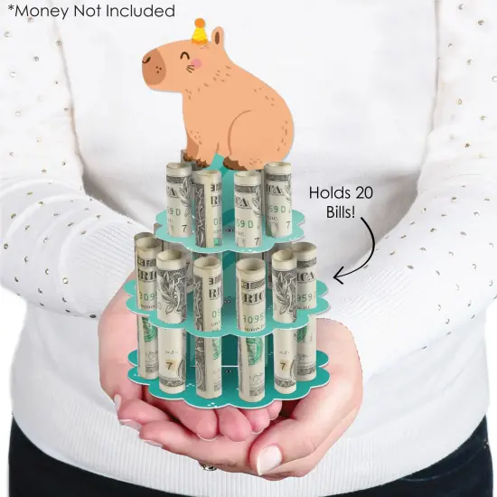 Big Dot of Happiness Capy Birthday - DIY Capybara Party Money Holder Gift - Cash Cake {3}