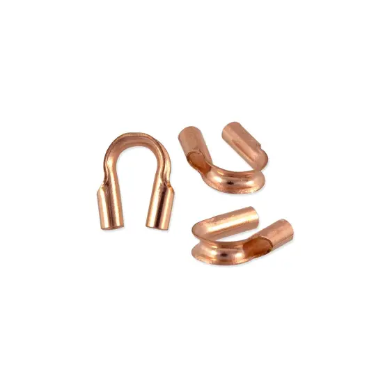 JewelrySupply Wire Protector 4.5x3.5mm Rose Gold Filled (Package of 10) {2}
