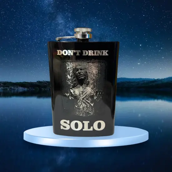 8oz Dont Drink Solo Black Flask {4}