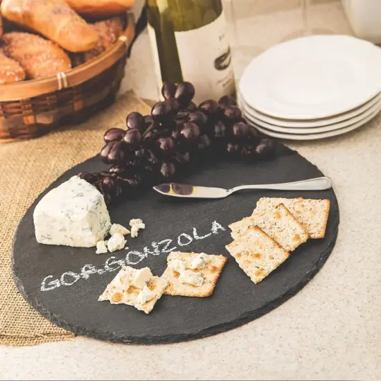 Fox Run 3808 Slate Cheese Board, Round Gray, 12 x 12 x 0.25 inches {3}