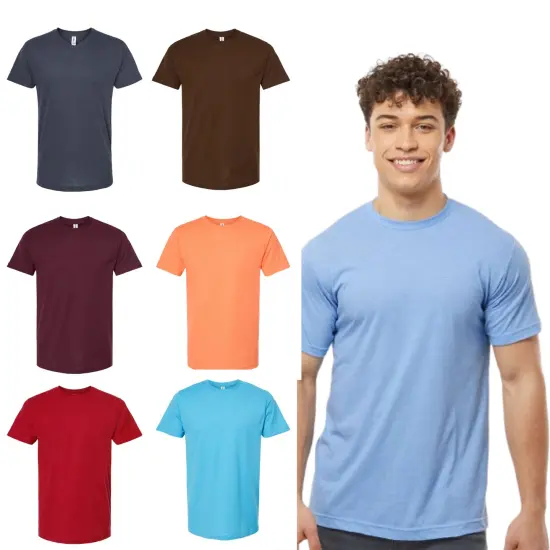 Tultex&reg; Unisex Heavyweight Jersey Crew Neck Short Sleeve T-Shirt Heather grey {3}