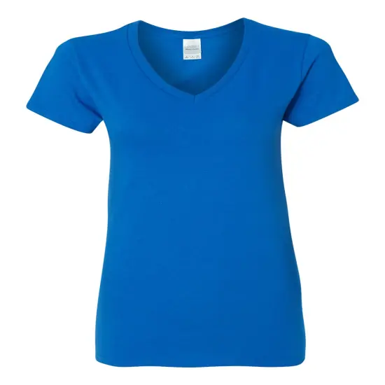 Gildan&reg; Heavy Cotton Women&rsquo;s V-Neck Short Sleeve Tee Royal {8}