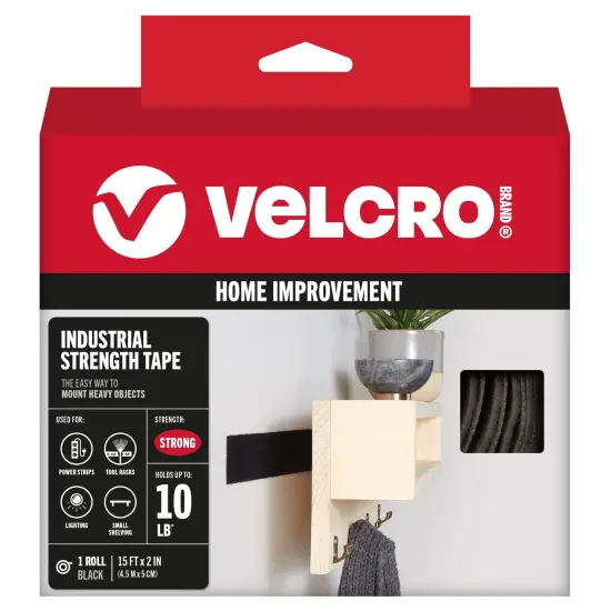 VELCRO(R) Brand Industrial Strength Tape 2"X15'-Black {1}