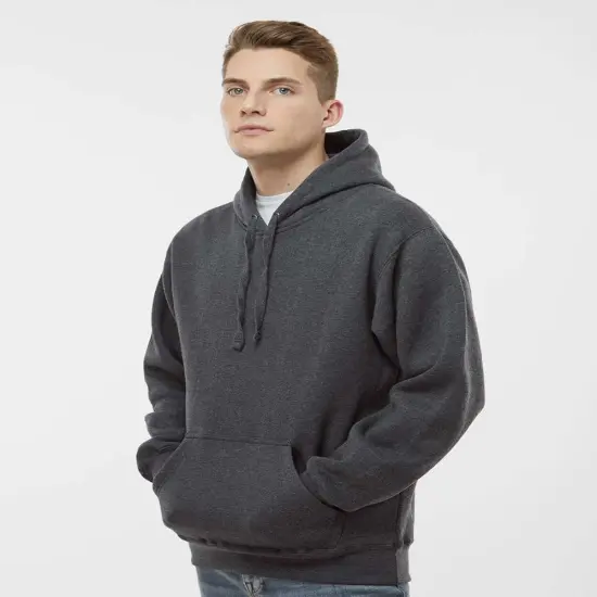 Bayside&reg; USA-Made Hooded Sweatshirt Charcoal {4}