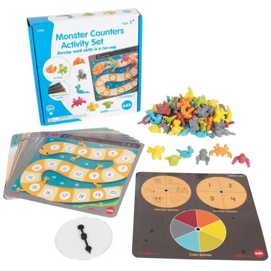 Monster Counters Activity Set - Set of 36 - 10 Double-Sided Activity Boards {1}
