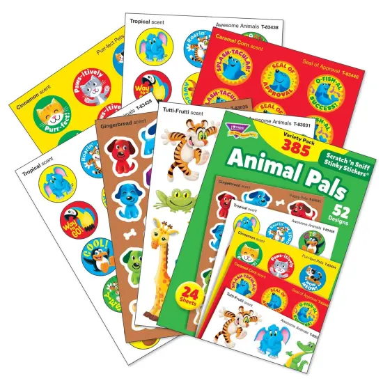 Animal Pals Stinky Stickers&reg; Variety Pack, 385 Per Pack, 2 Packs {2}