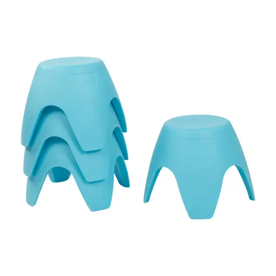Ayana Stool Set, Flexible Seating, 4-Pack Turquoise {7}