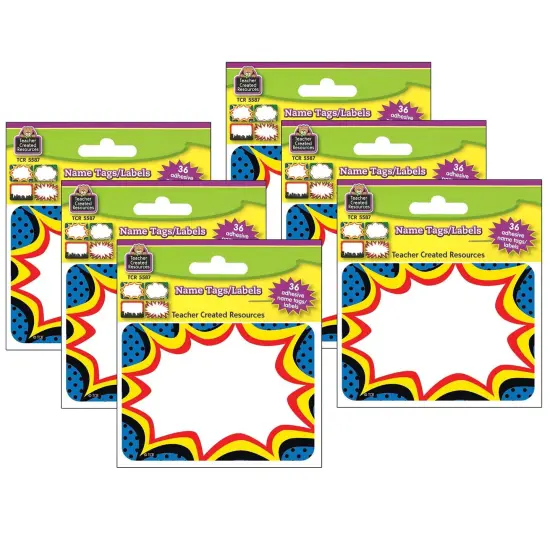 Superhero Name Tags/Labels, 36 Per Pack, 6 Packs {1}