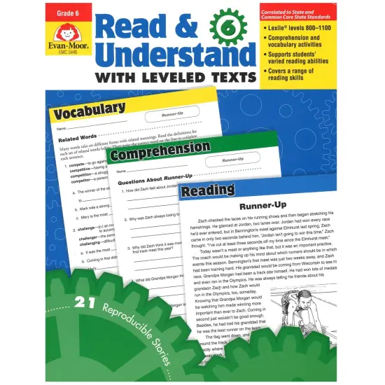 Read and Understand with Leveled Text Book, Grade 6+ {1}
