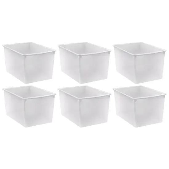 Plastic Multi-Purpose Bin, Clear, Pack of 6 {1}