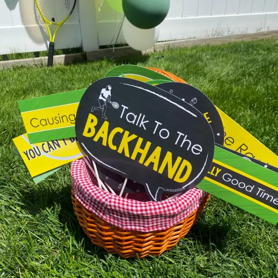 Big Dot of Happiness Funny You Got Served - Tennis - Baby Shower or Tennis Ball Birthday Party Photo Booth Props Kit - 10 Piece {3}