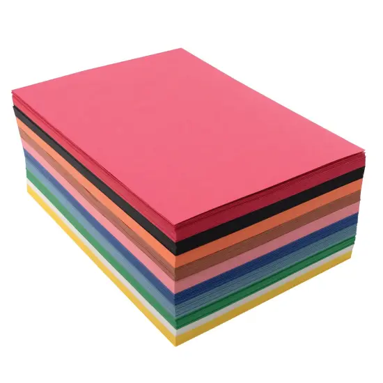 Lightweight Construction Paper, 10 Assorted Colors, 6" x 9", 500 Sheets Per Pack, 2 Packs {4}